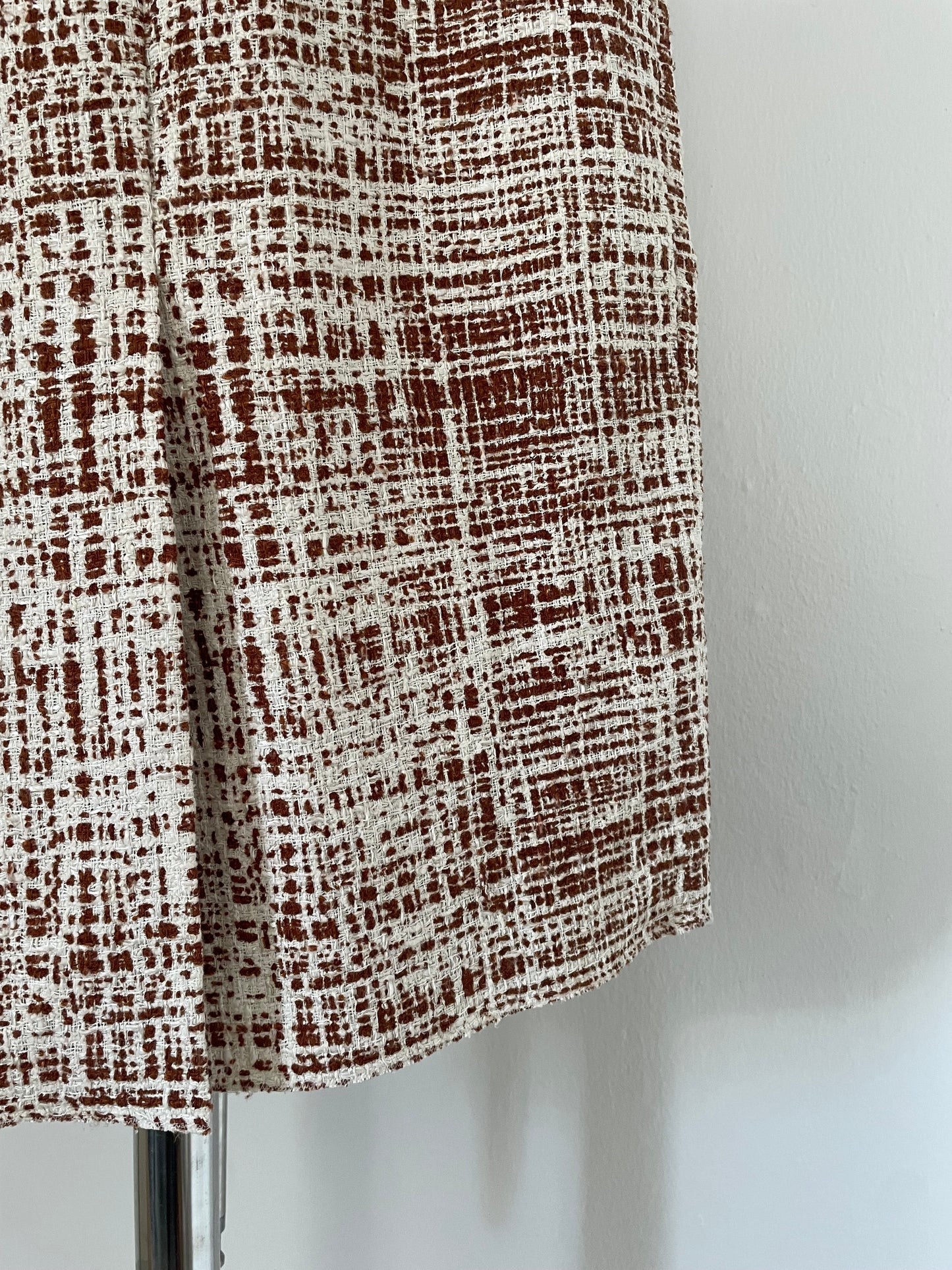 Prada brown trompe l’œil tweed skirt