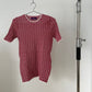 Y’s Pink Label red and white short sleeve knit