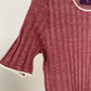 Y’s Pink Label red and white short sleeve knit