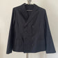 Y's Yohji Yamamoto black cotton double breasted blazer