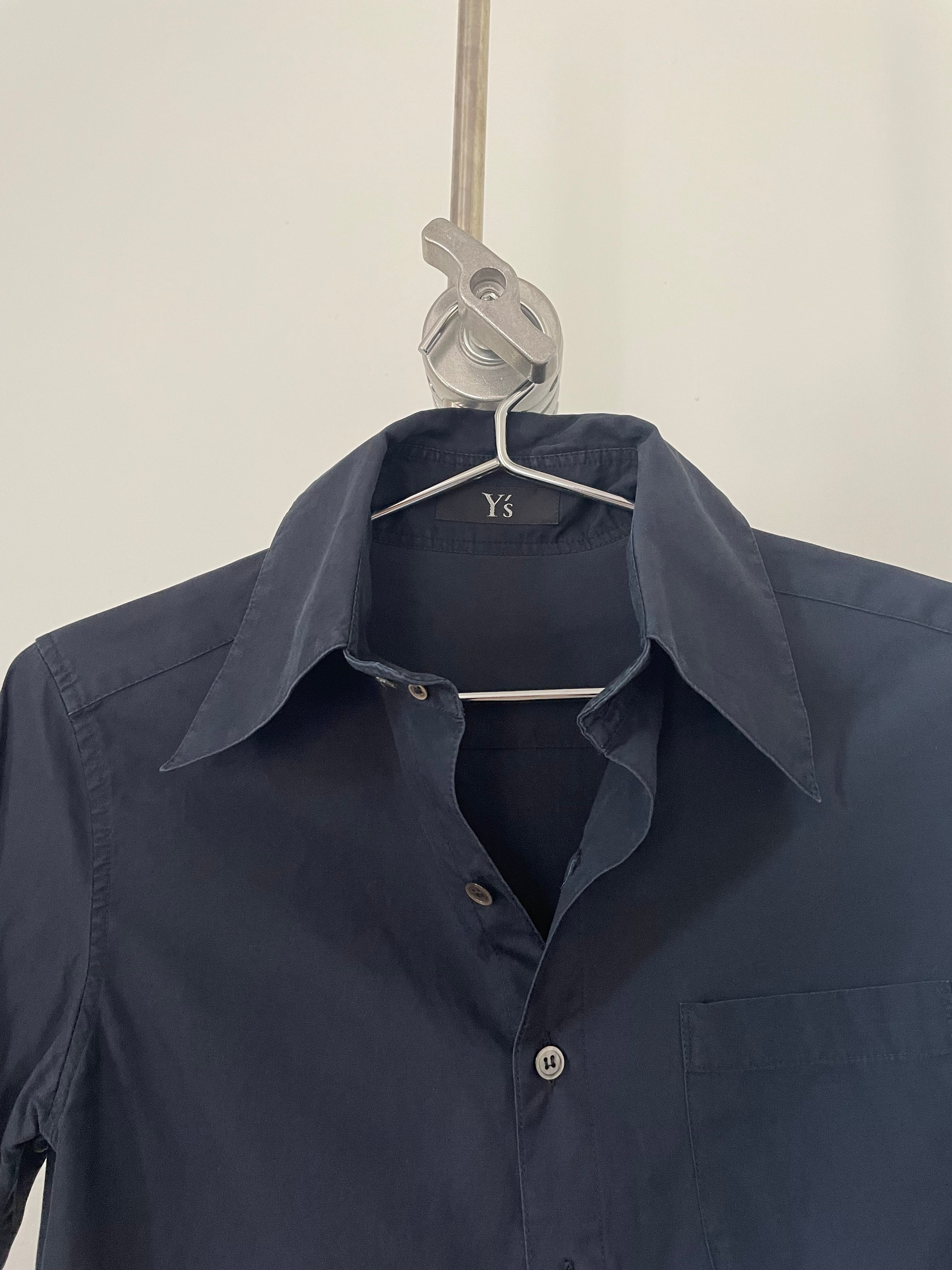 Y's Yohji Yamamoto black cotton long sleeve shirt – sonomama sonomama