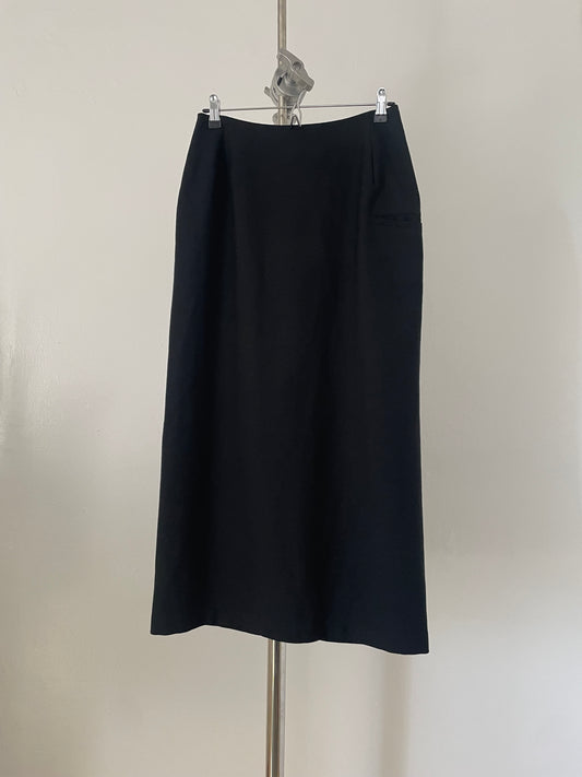Yohji Yamamoto fall/winter 2008 black wool skirt