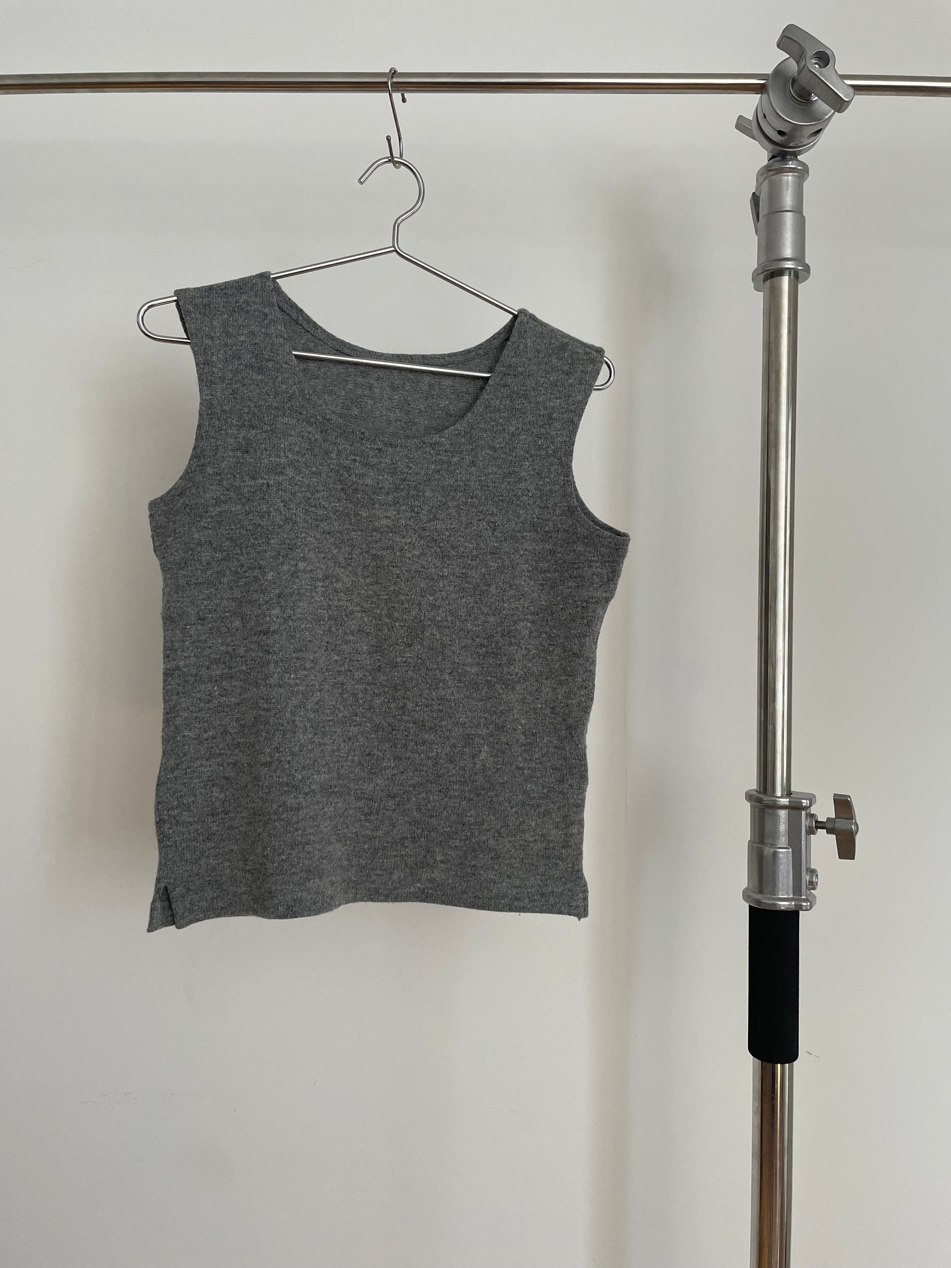 Yohji Yamamoto gray sleeveless sweater