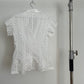 Vintage Yohji Yamamoto + Noir white eyelet cotton blouse