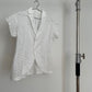 Vintage Yohji Yamamoto + Noir white eyelet cotton blouse