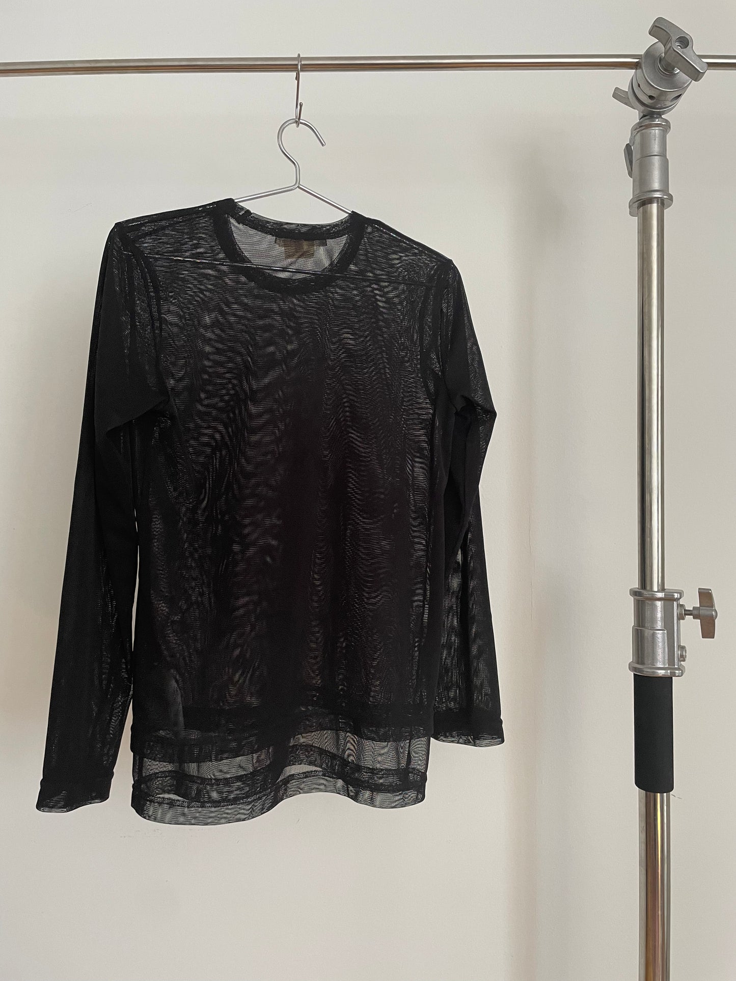 Comme des Garçons black long sleeve double layered mesh top – sonomama  sonomama