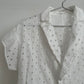 Vintage Yohji Yamamoto + Noir white eyelet cotton blouse