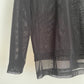Comme des Garçons black long sleeve double layered mesh top