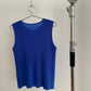 Pleats Please Issey Miyake Mist blue pleated tank top