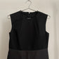 Detail view of womens vintage black Prada dress