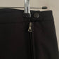 Detail view of vintage womens Prada Sport black skirt with zippers
