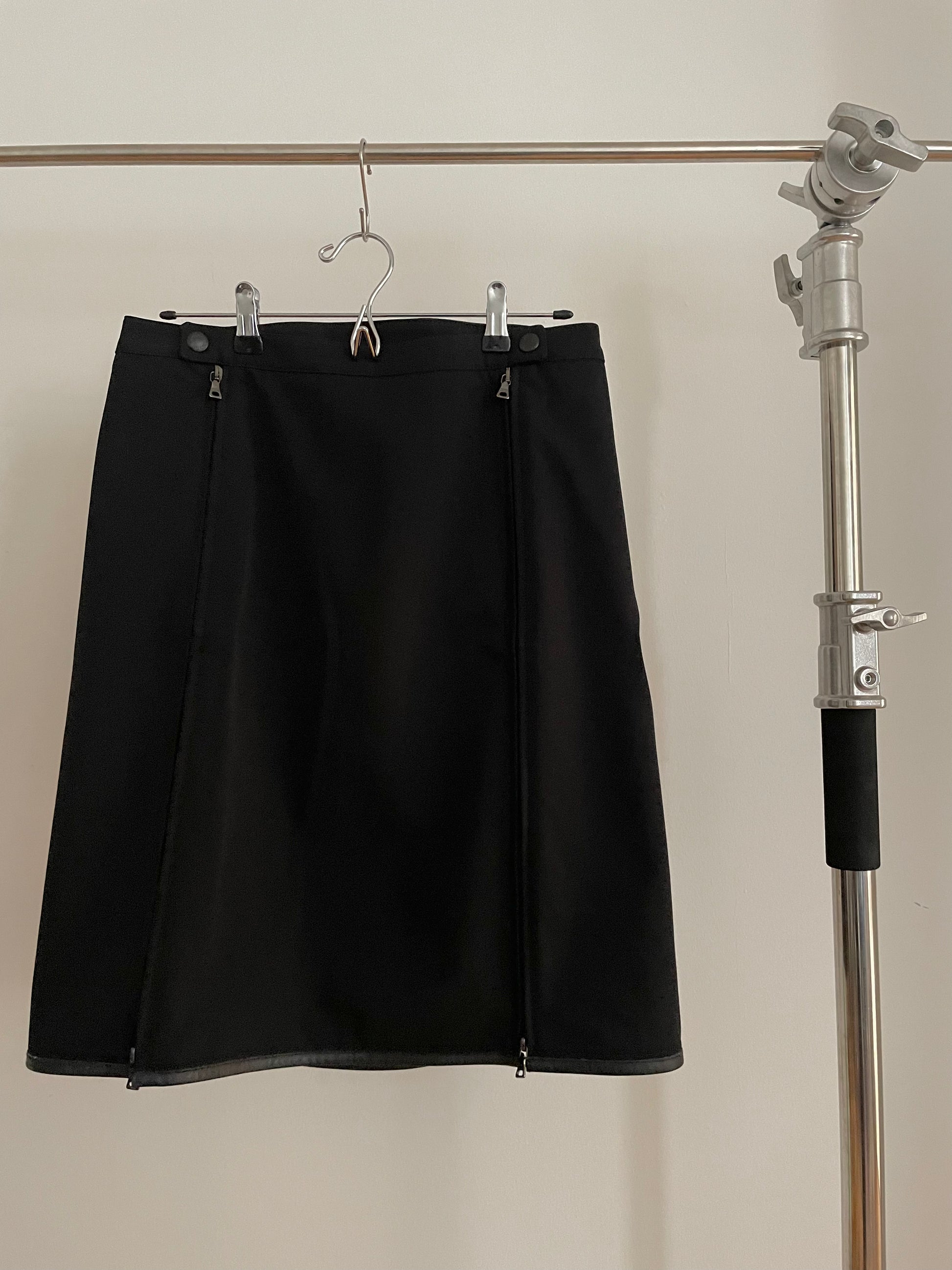 Prada Sport black skirt with zippers sonomama sonomama