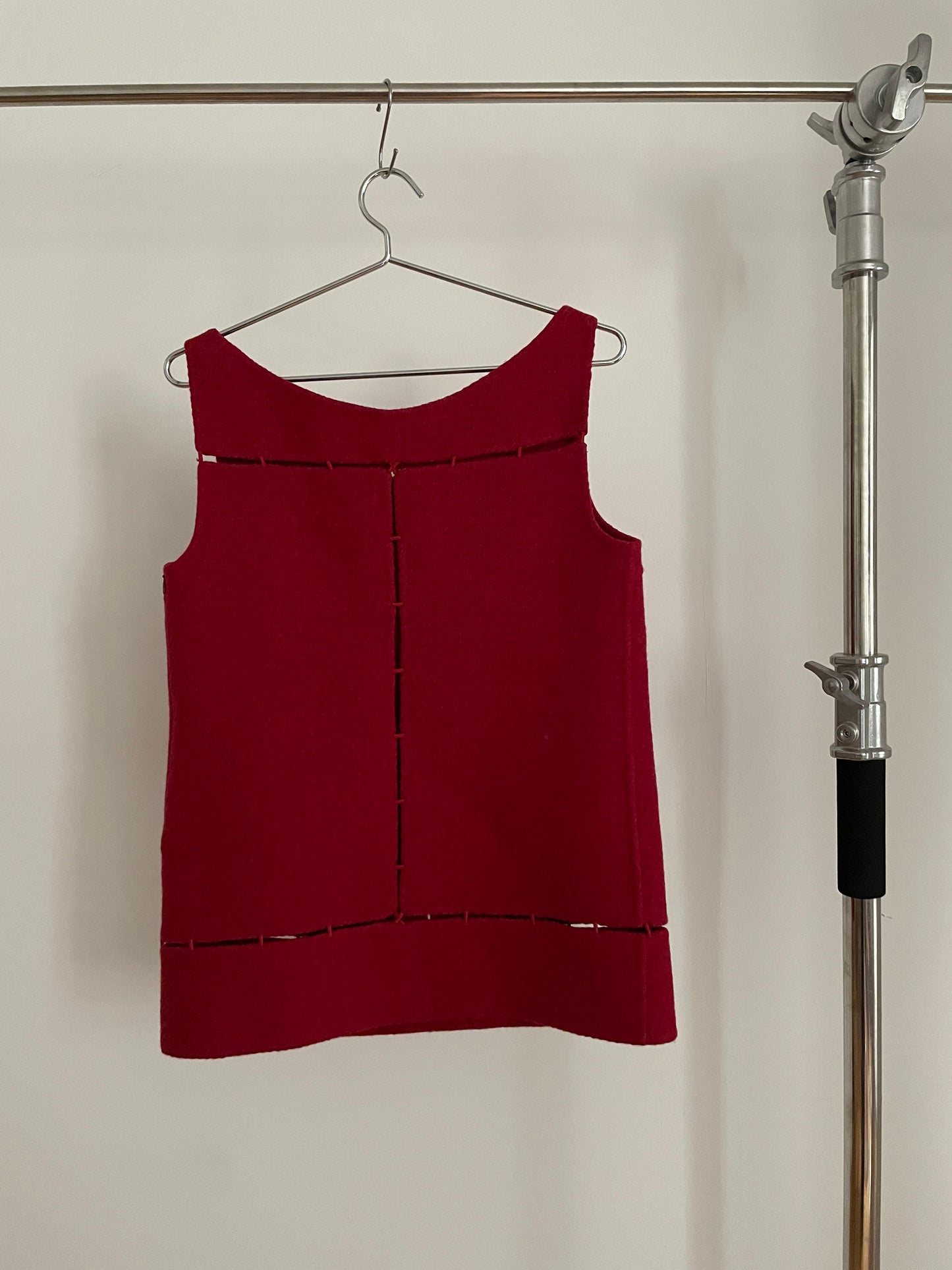 Vintage womens Prada fall/winter 1998 red top and skirt set