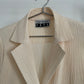 Fete Issey Miyake pleated cream blazer shirt