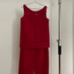 Vintage womens Prada fall/winter 1998 red top and skirt set