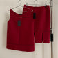 Vintage womens Prada fall/winter 1998 red top and skirt set
