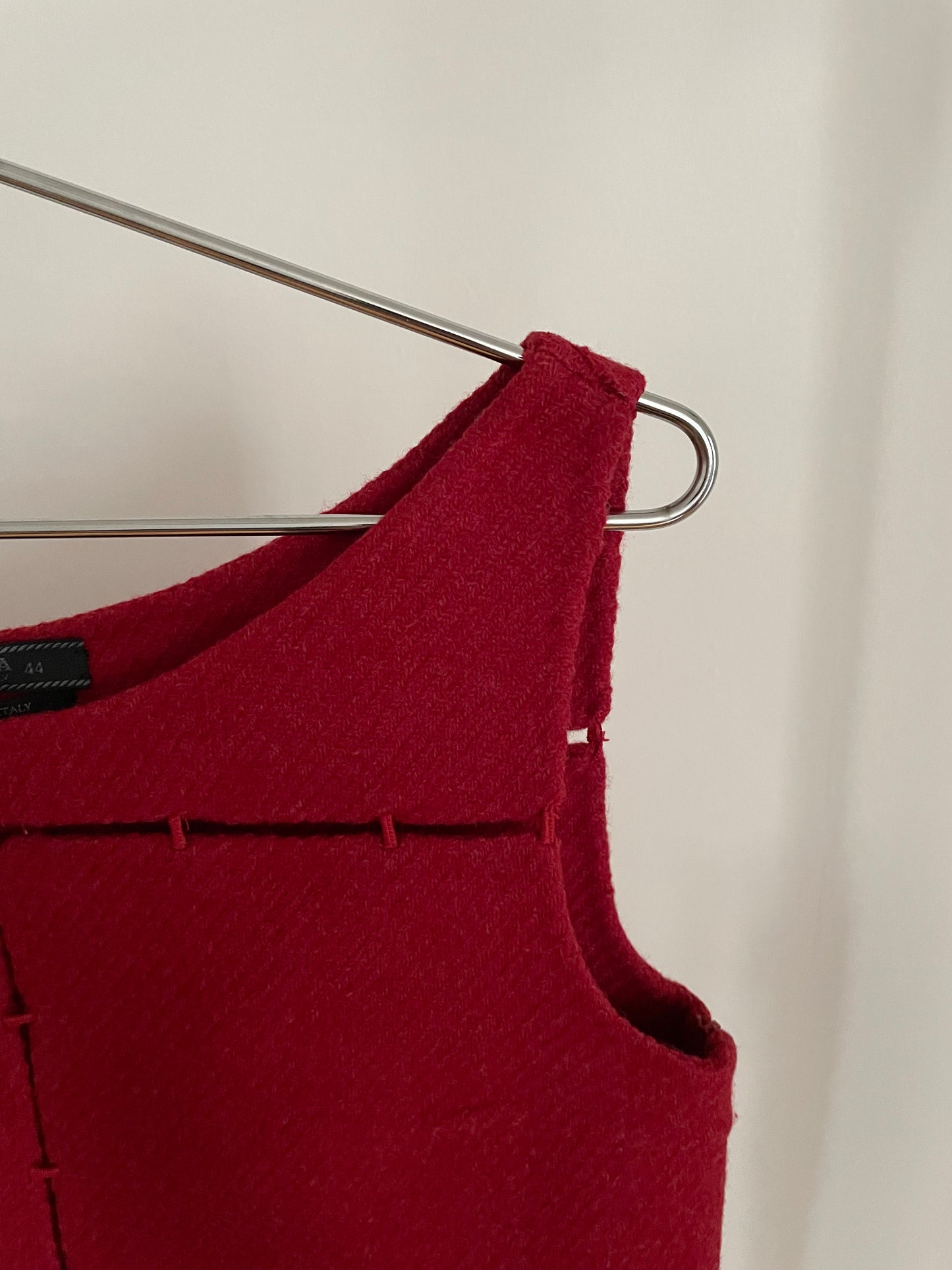 Vintage womens Prada fall/winter 1998 red top and skirt set