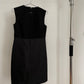 Front view of womens vintage black Prada dress