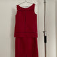 Vintage womens Prada fall/winter 1998 red top and skirt set