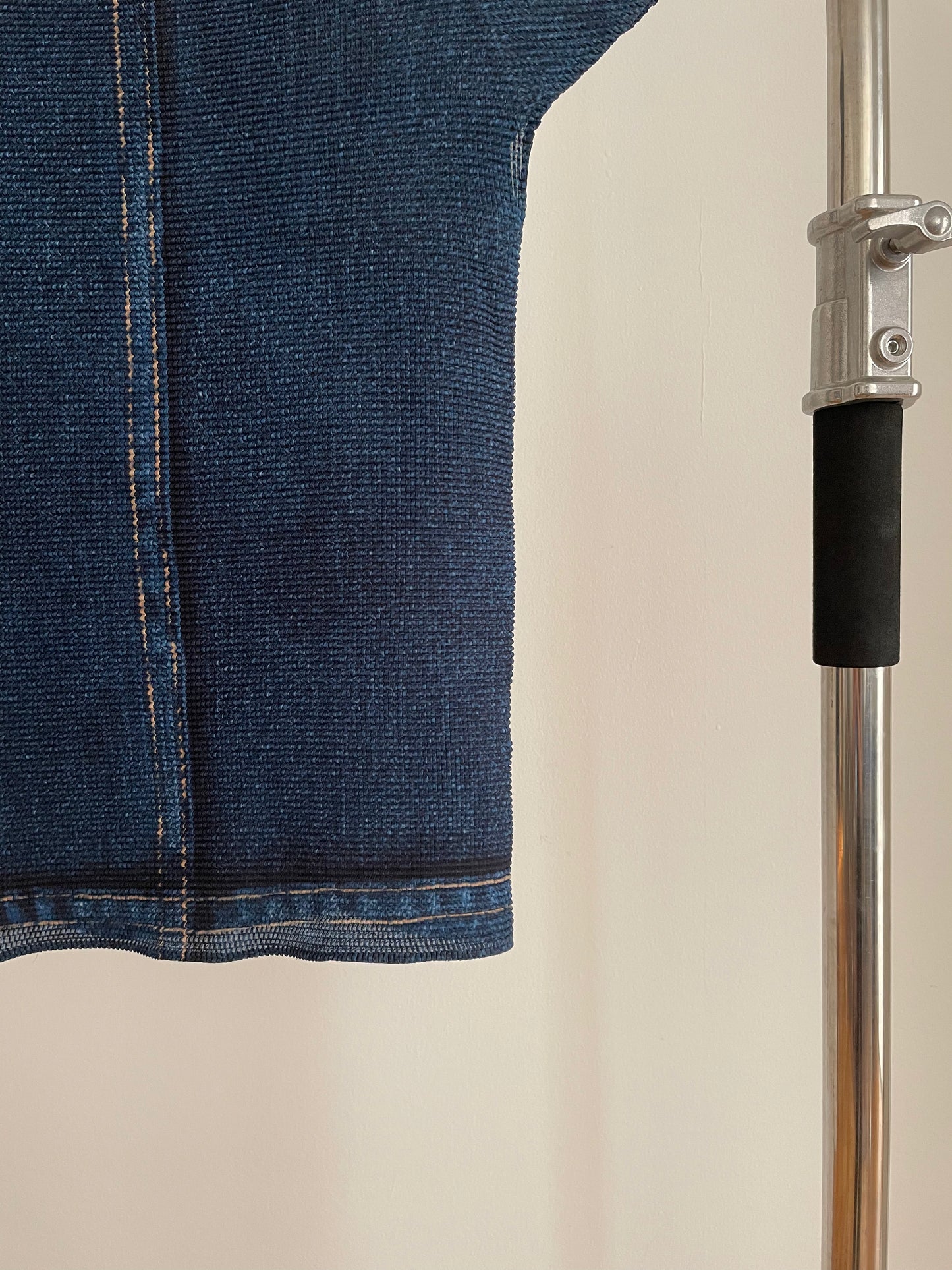 Vintage womens Issey Miyake Pleats T "denim" top
