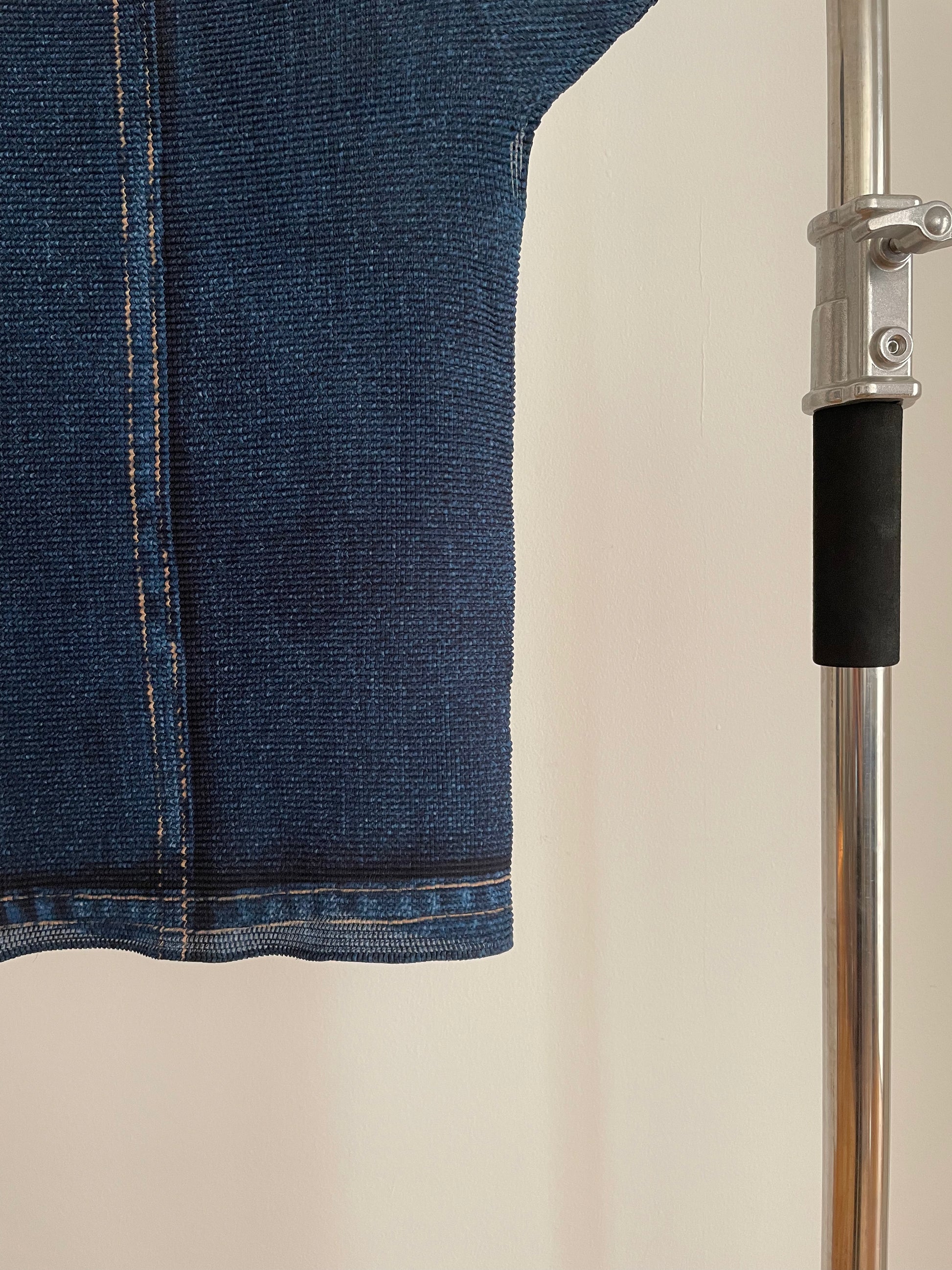 Vintage womens Issey Miyake Pleats T "denim" top