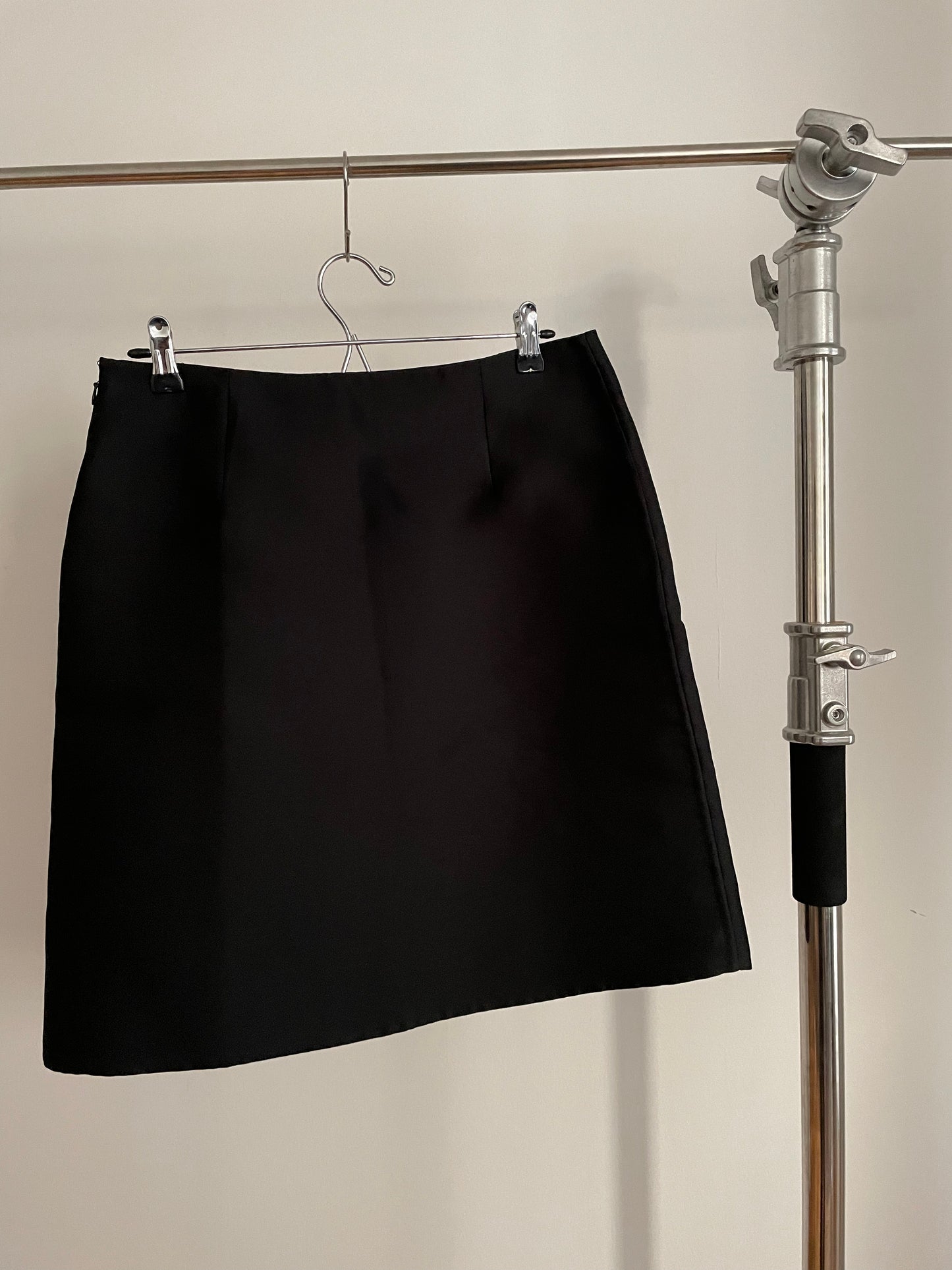 Back view of vintage womens Prada spring/summer 2013 skirt with floral appliqués