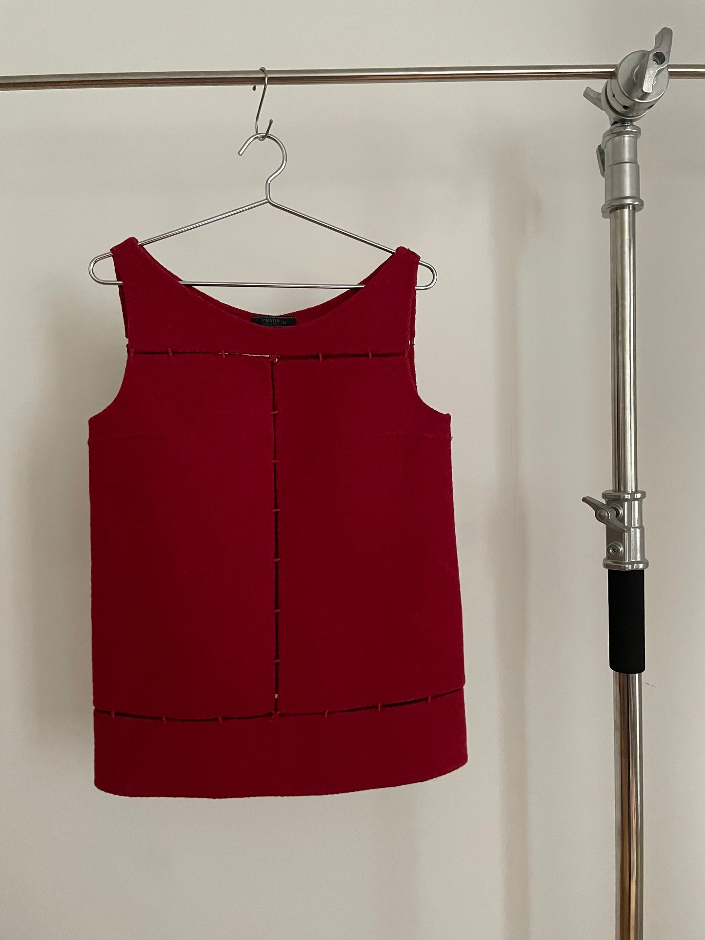 Vintage womens Prada fall/winter 1998 red top and skirt set