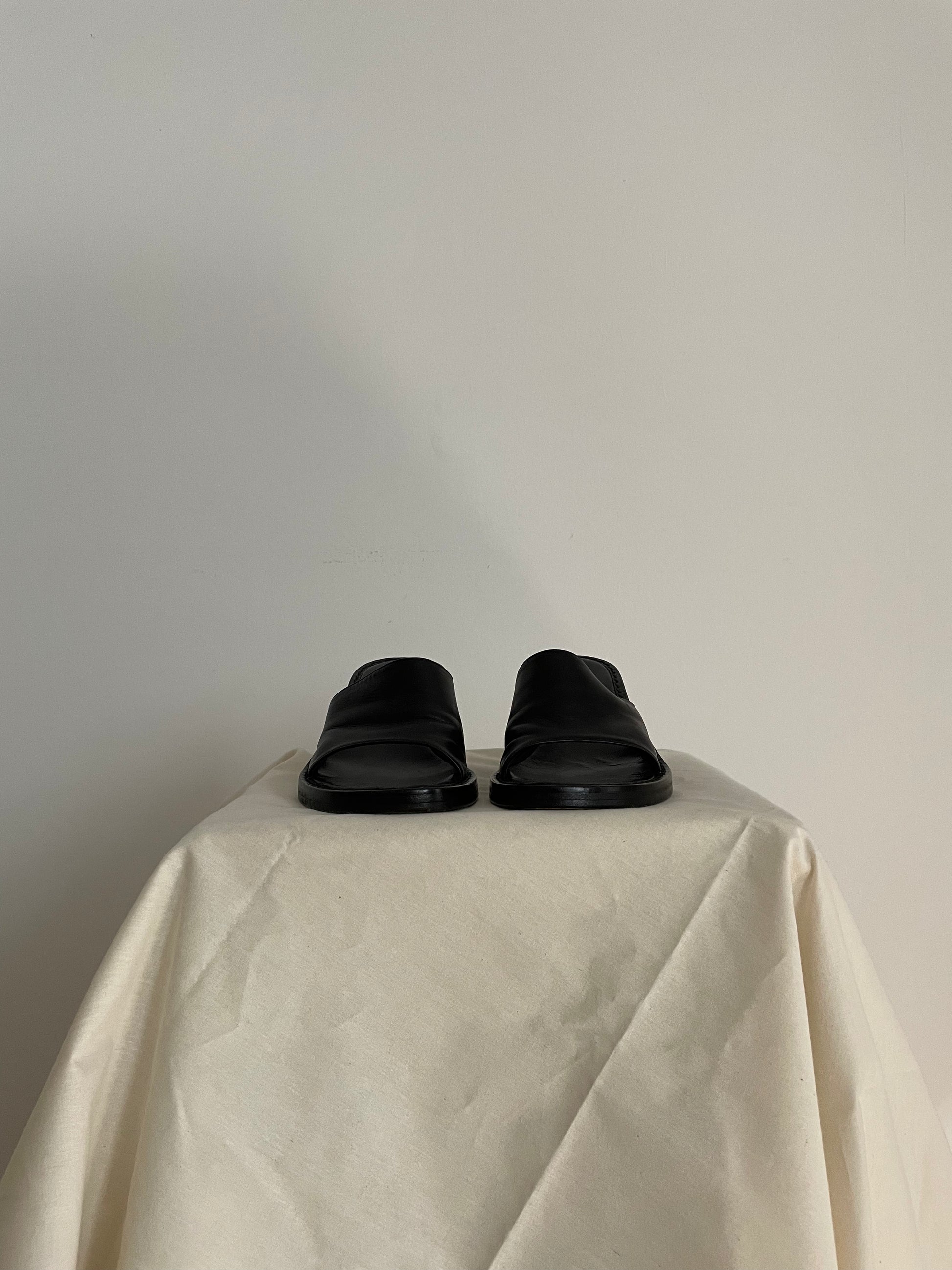 Womens black Ann Demeulemeester wedge sandals