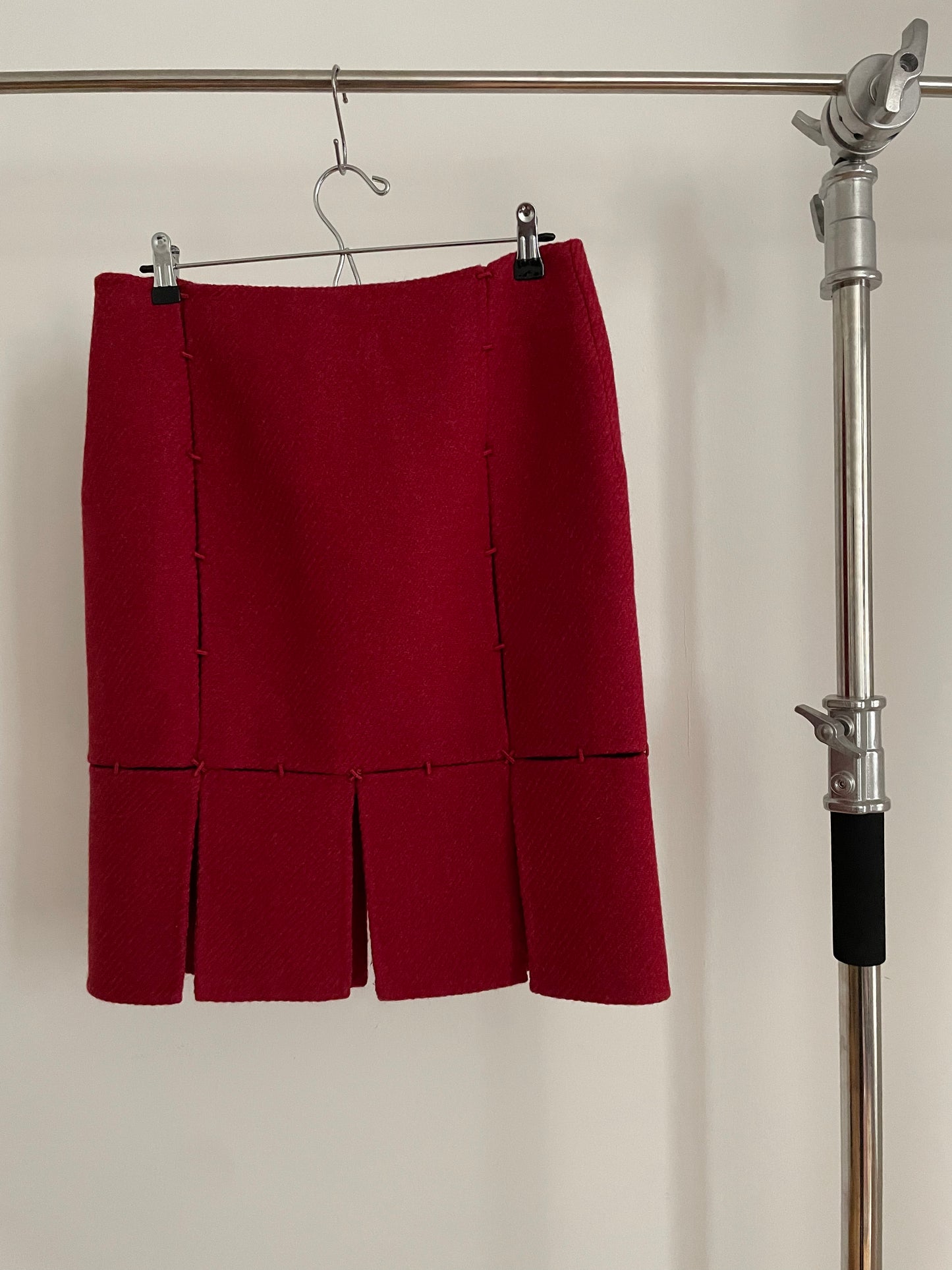 Vintage womens Prada fall/winter 1998 red top and skirt set